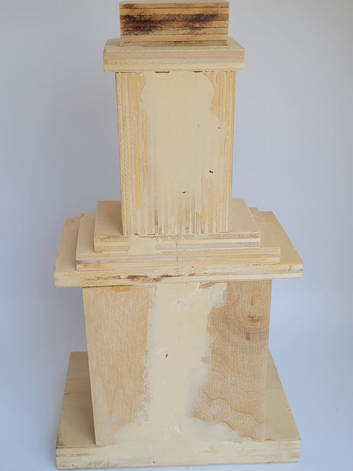 Handmade Unpainted Wooden Fireplace