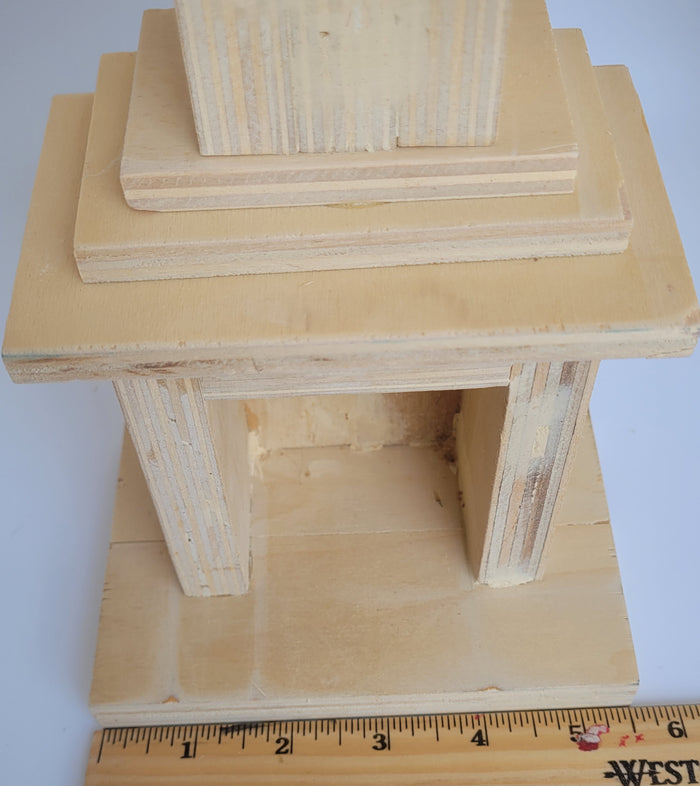 Handmade Unpainted Wooden Fireplace