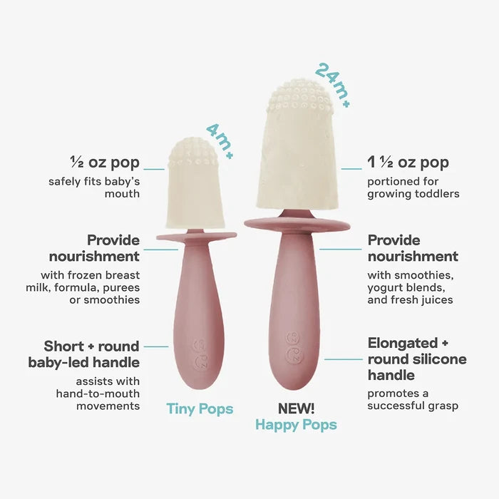 ezpz Happy Pops in Blush Pink | Silicone Popsicle Molds for Toddlers #color_blush