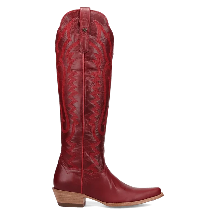 Heartland Red Knee High Leather Women's Cowboy Boot by Dan Post