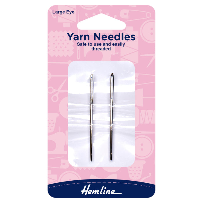 Hemline Hand Sewing Needles: Wool & Yarn: Metal: 2 Pieces - Hand-Sewing Needles