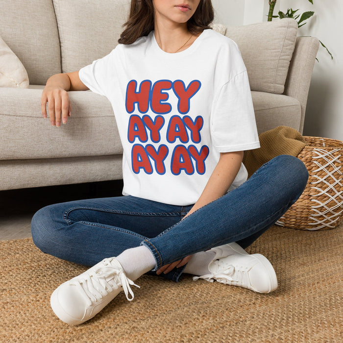 HEY AY AY AY Buffalo Football T-Shirt – Retro 716 Game Day Graphic Tee | Teesrus716