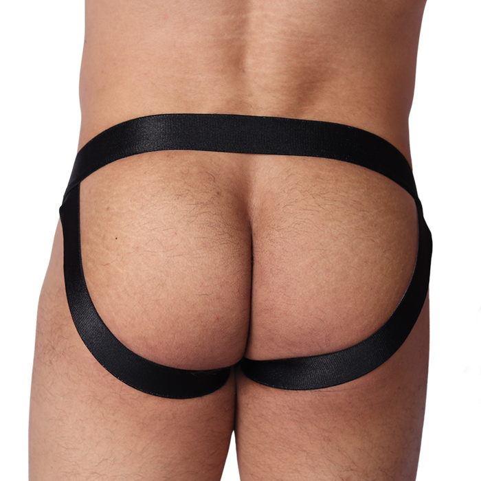 Illusion Black Jockstrap vista posterior de Gigo Underwear