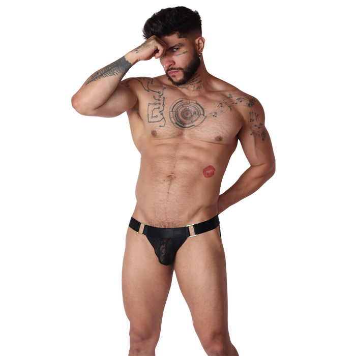 Illusion Black Jockstrap en modelo de Gigo Underwear
