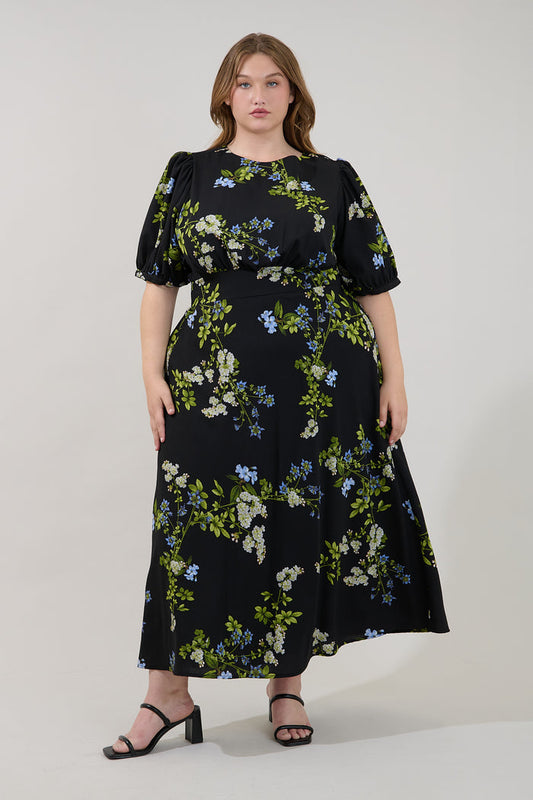 Iriela Smocked Maxi Dress Jardin Curve
