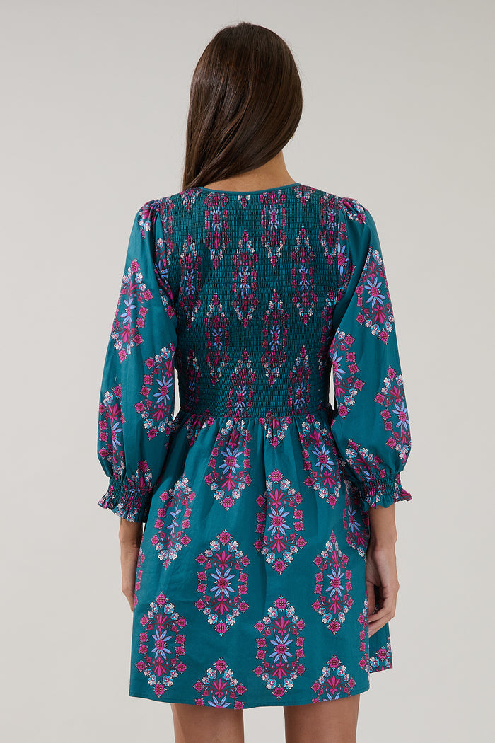 Isme Smocked Mini Dress Folklore
