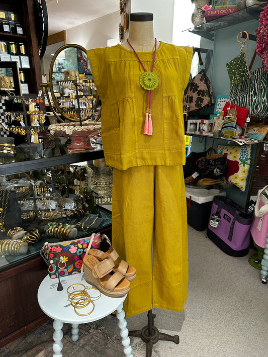 Ivy Jane PANT BARREL OCHRE