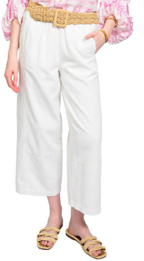white barrel pants
