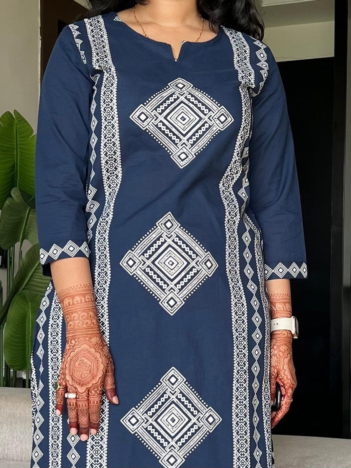 Kosha Premium Cotton Suit- Blue