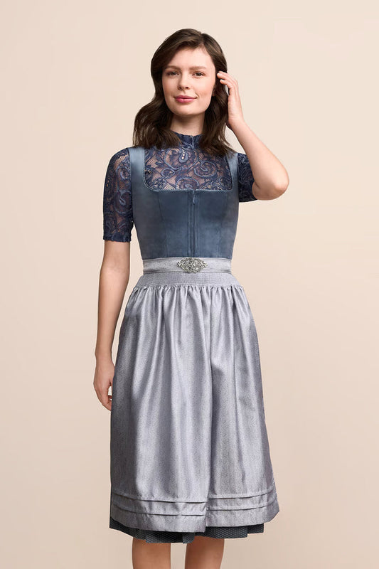 Kruger Aurela Long Dirndl, Navy — 70cm 2pc Set