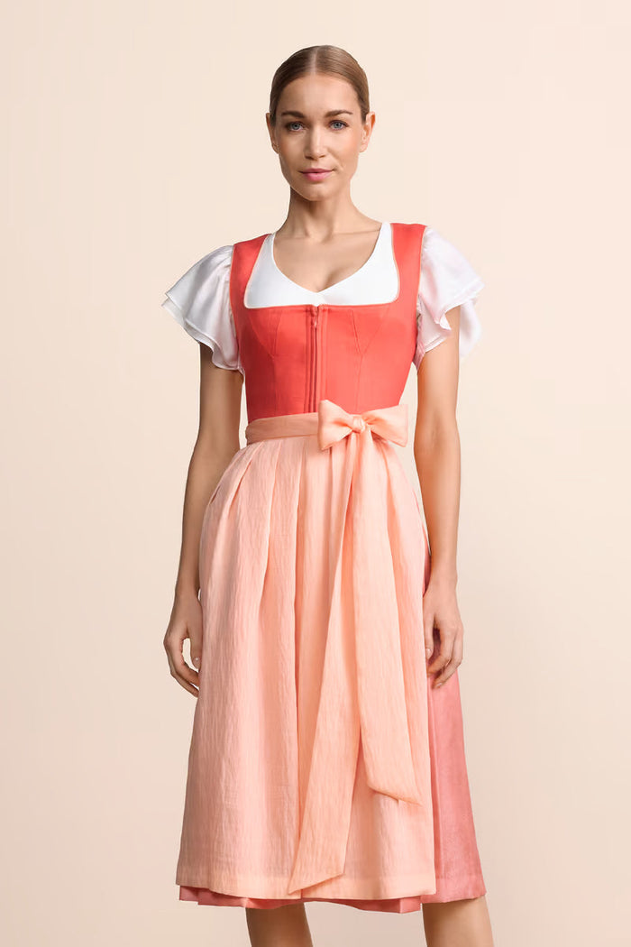 Kruger Sylphira Long Dirndl, Pink — 70cm 2pc Set