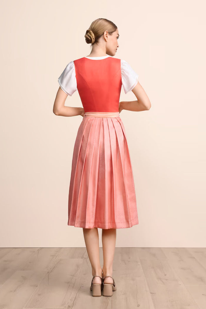 Kruger Sylphira Long Dirndl, Pink — 70cm 2pc Set