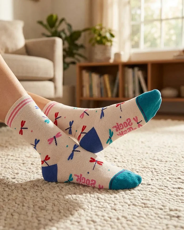 Ladies Bamboo-Rich Socks - Dragonfly