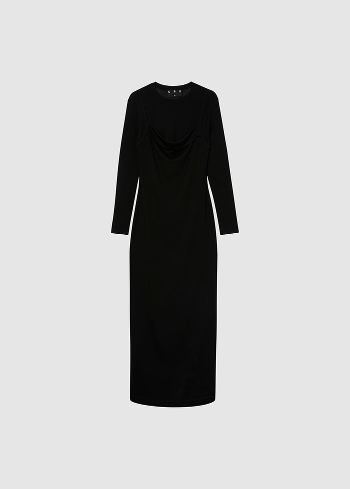 LAYERED LONG SLEEVE MINI DRESS