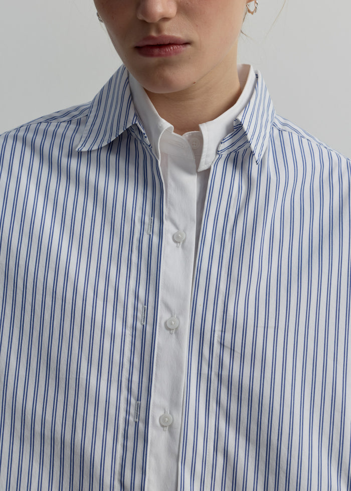 LAYERED OVERSIZED STRIPE SHIRT