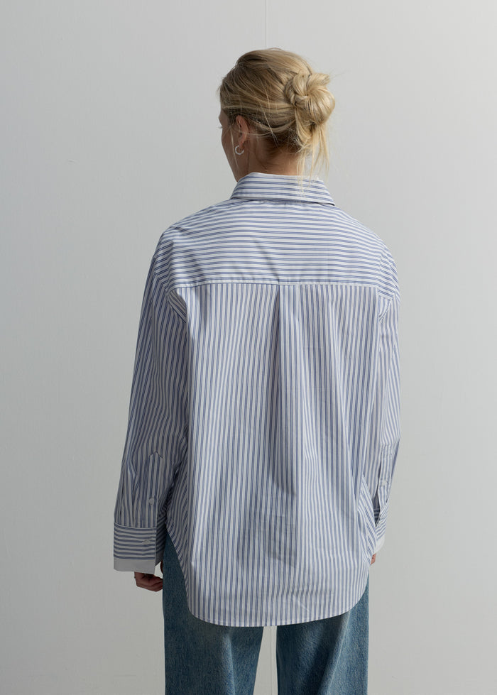 LAYERED OVERSIZED STRIPE SHIRT