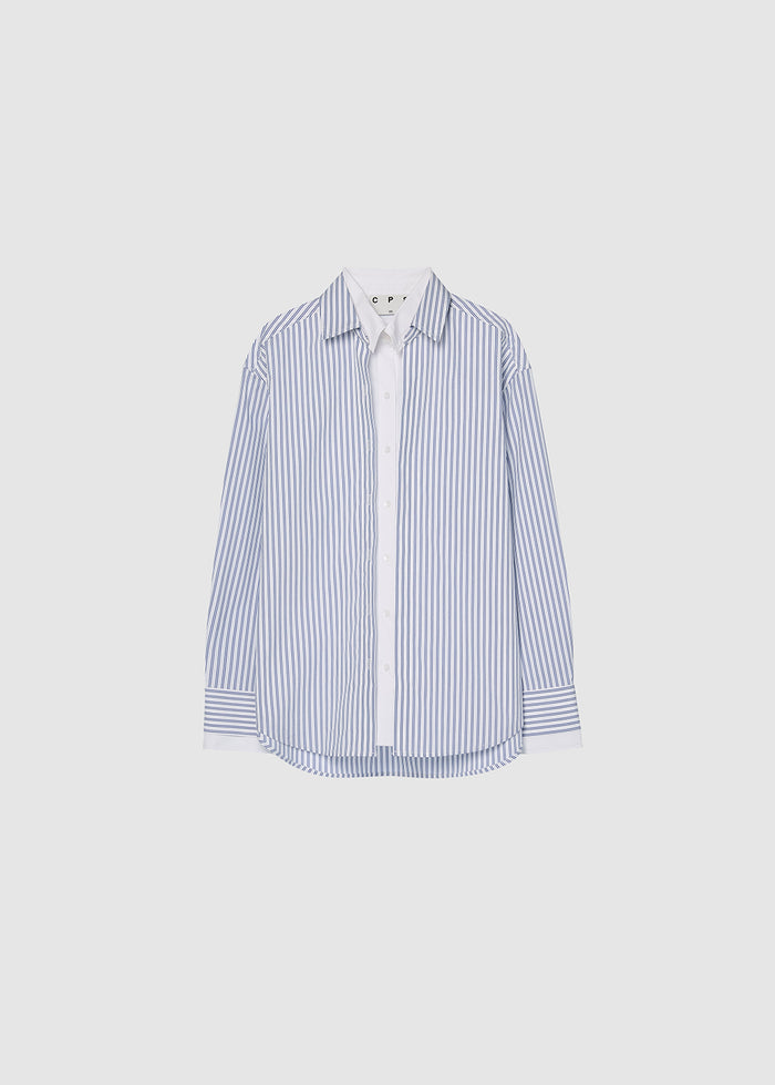 LAYERED OVERSIZED STRIPE SHIRT