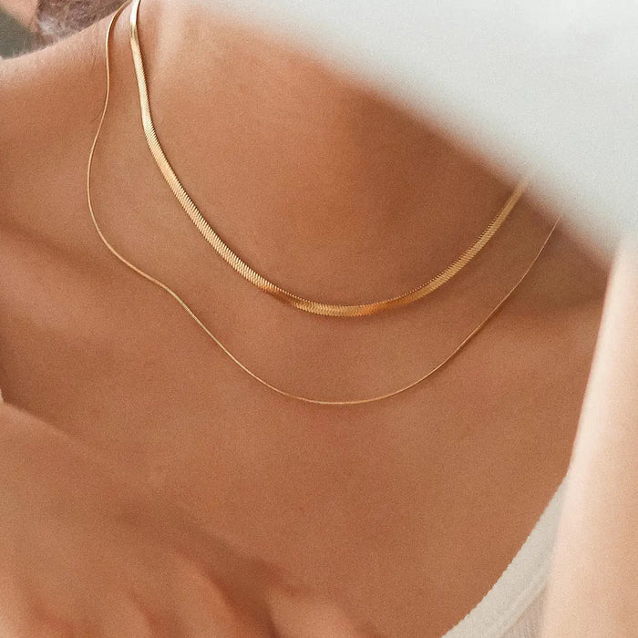 Layered Snake Chain Necklace