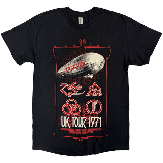 LED ZEPPELIN - UK TOUR '71. - T-Shirt Black