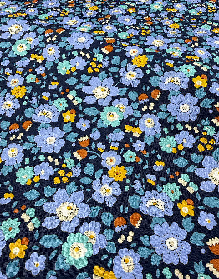 Liberty Fabrics Stretch Gabardine Cotton Fabric, Betsy Meadow A