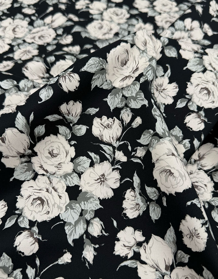 Liberty Fabrics Stretch Gabardine Cotton Fabric, Carline Rose A
