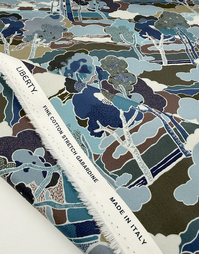 Liberty Fabrics Stretch Gabardine Cotton Fabric, Prospect Road A