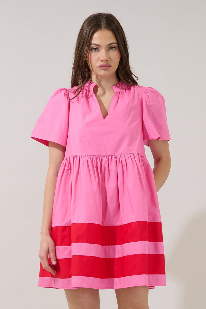 Lidia Color Block Mini Dress