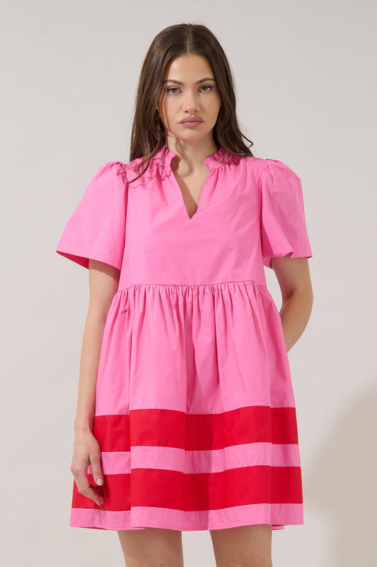 Lidia Color Block Mini Dress