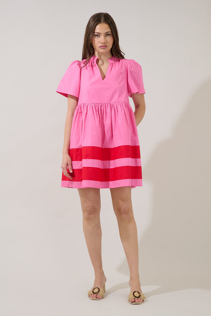 Lidia Color Block Mini Dress