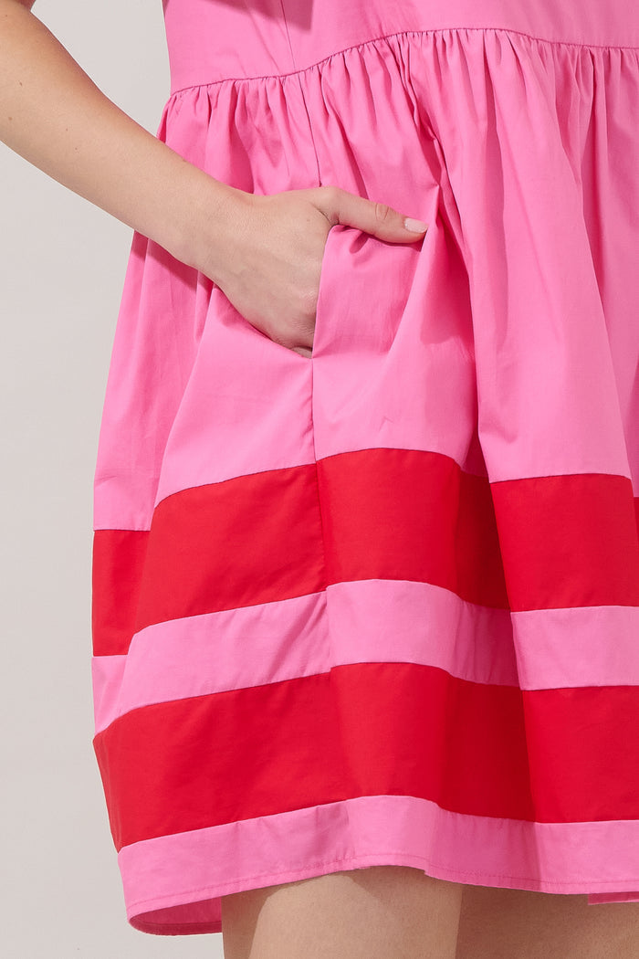 Lidia Color Block Mini Dress
