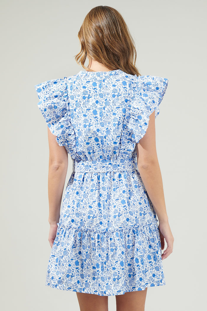 Luray Floral Ruffle Mini Dress