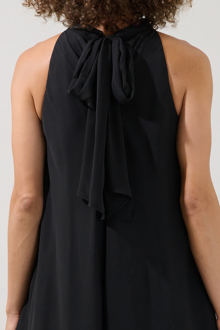 Lyra Back Bow Halter Mini Dress
