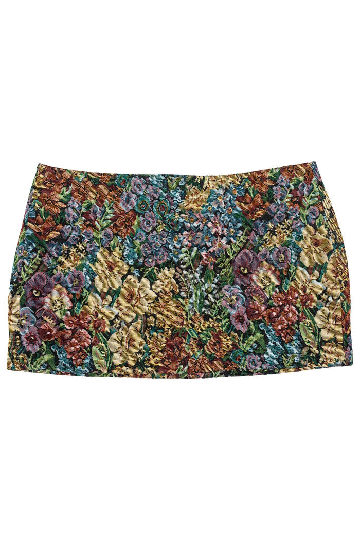 MAISY SKIRT Jeffrey Campbell Mini Skirt Multi Floral Tapestry