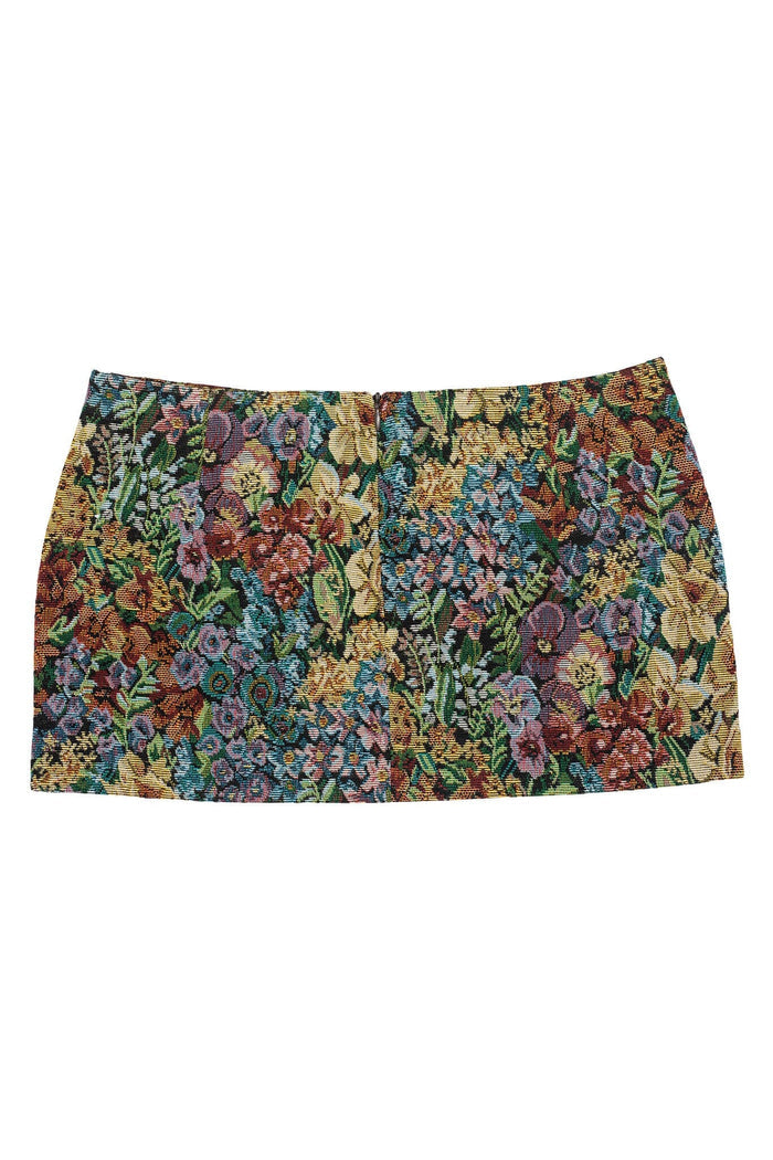 MAISY SKIRT Jeffrey Campbell Mini Skirt Multi Floral Tapestry