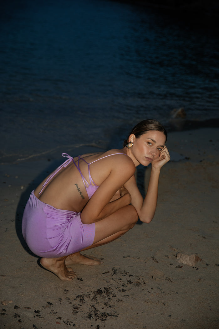 MANU Bikini Top Metallic Lavender