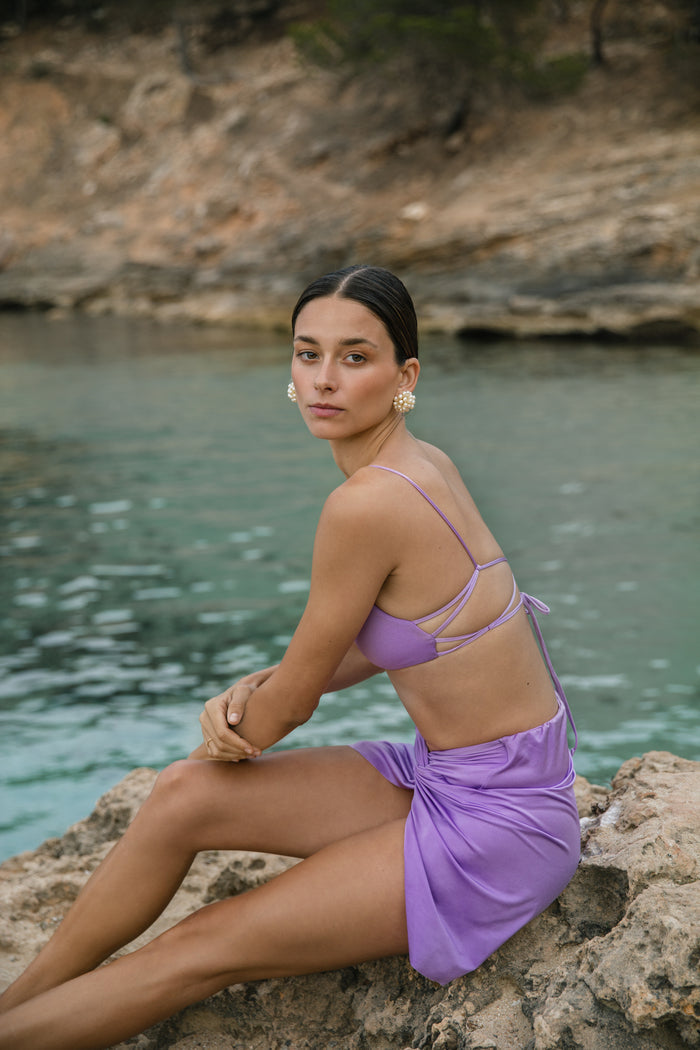 MANU Bikini Top Metallic Lavender
