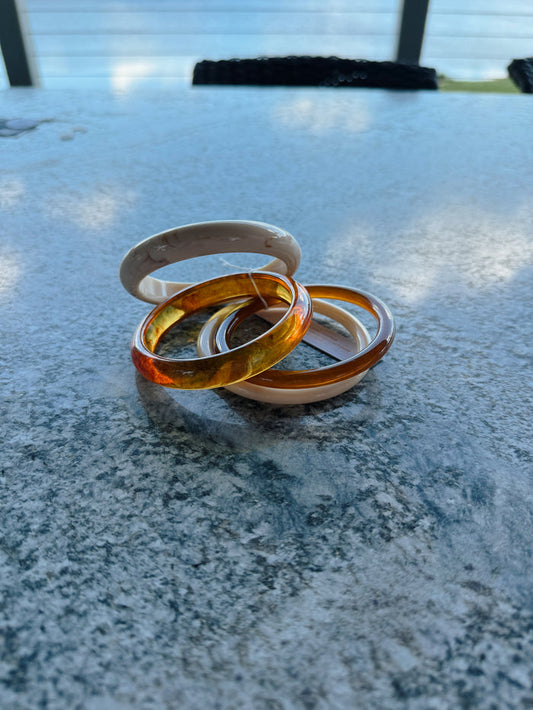 Marbled Resin Bangle Set