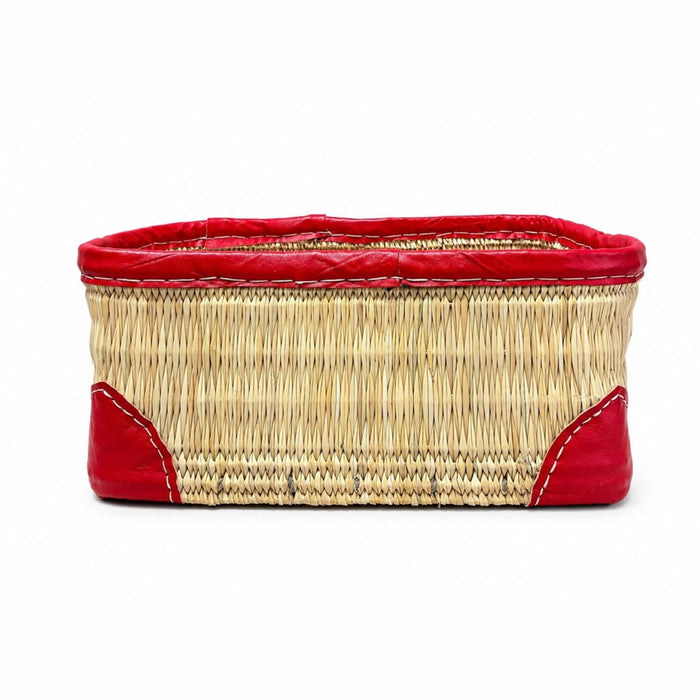 Medium Red Trim Storage Basket