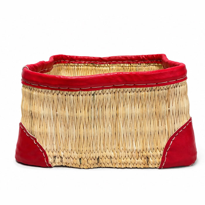 Medium Red Trim Storage Basket