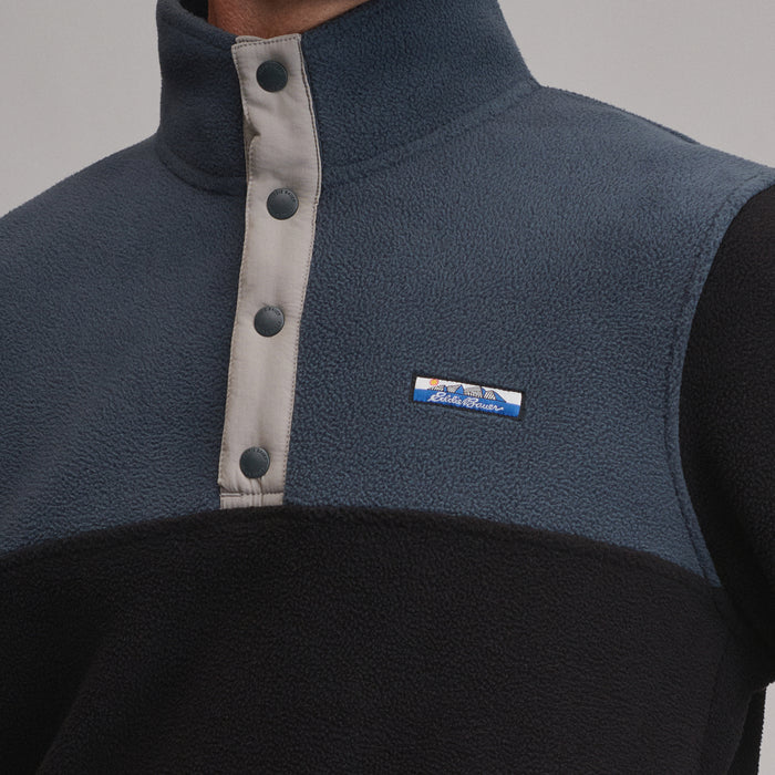 Men's Authentic Outdoor Fleece Snap-Mock Pullover-Storm-3