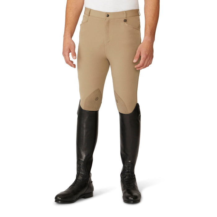 Men's EuroWeave DX Suede Knee Patch Breech - Light Tan