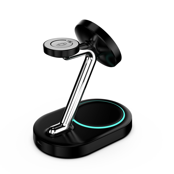 MICRODIA SNAPStation™ PLUS Qi2 23W 4-in-1 Magnetic Wireless Charging Station MICRODIA