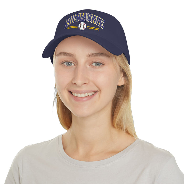 Milwaukee Retro Baseball Hat – Low Profile Brew City Dad Cap | Teesrus716