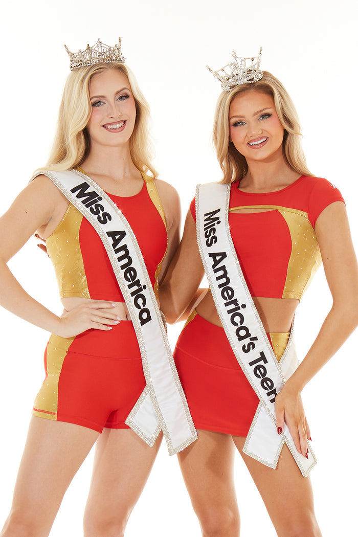 Miss America Sports Bra in Majestic Red