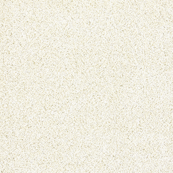 Ivory Washable Rug in a solid white colour, fully machine washable.