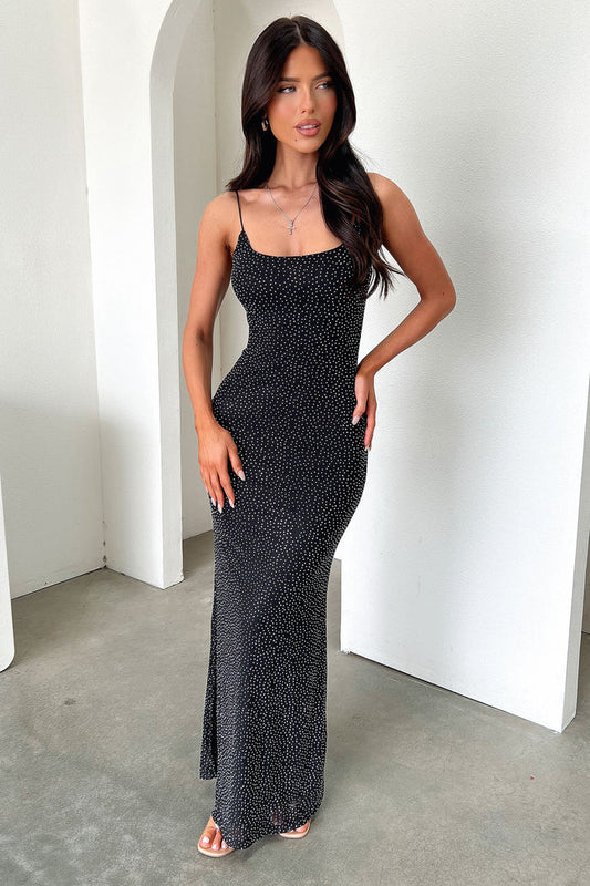 Nalani Embellished Maxi Dress - Black