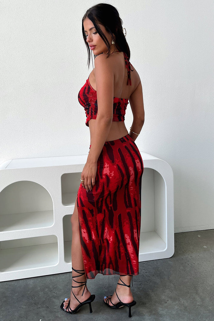 Nassia Top - Red Print