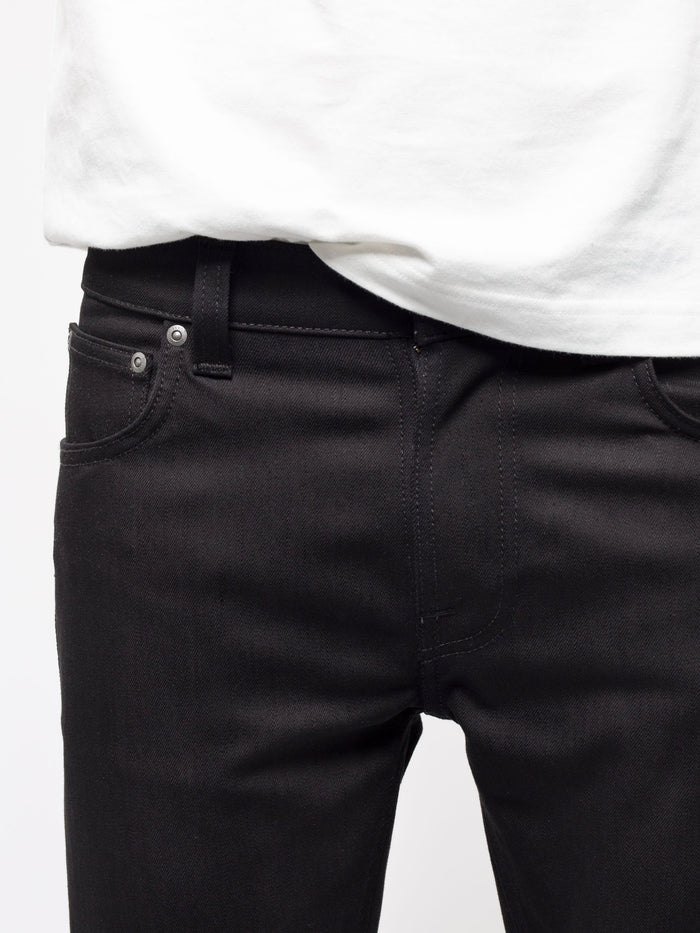 Nudie Jeans Co - Thin Finn Dry Cold Black - Jean Slim Noir-Pantalons et Shorts-112303