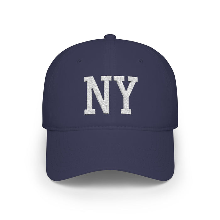 NY Distressed Baseball Hat – Retro New York Low Profile Dad Cap | Teesrus716