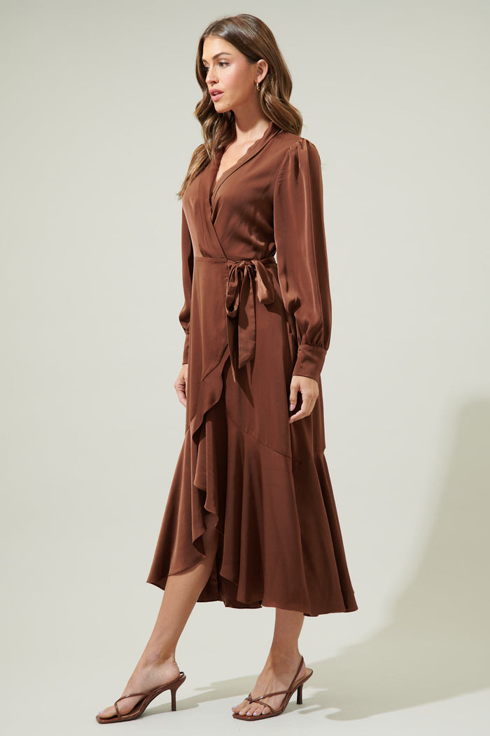 Ophelia Wrap Midi Dress